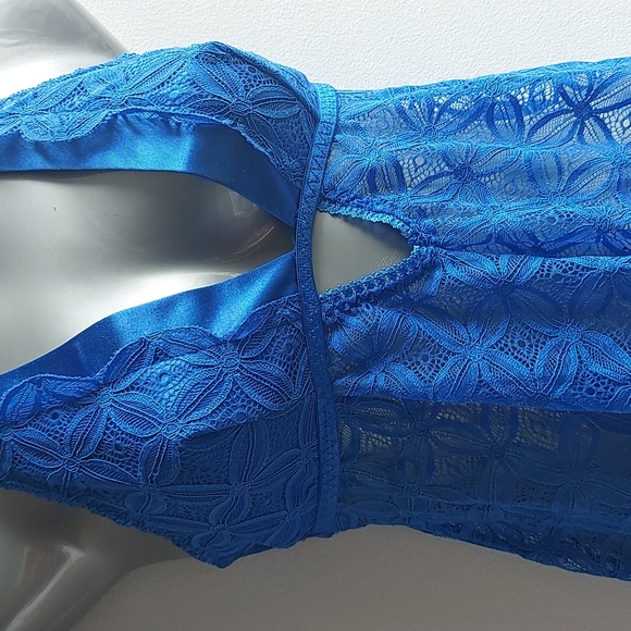 Blue Lace Negligee - Picture 3 of 6